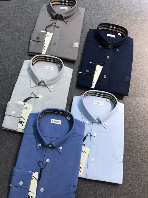 Burberry Oxford Cotton Long-Sleeve Shirt with Horse Embroidery