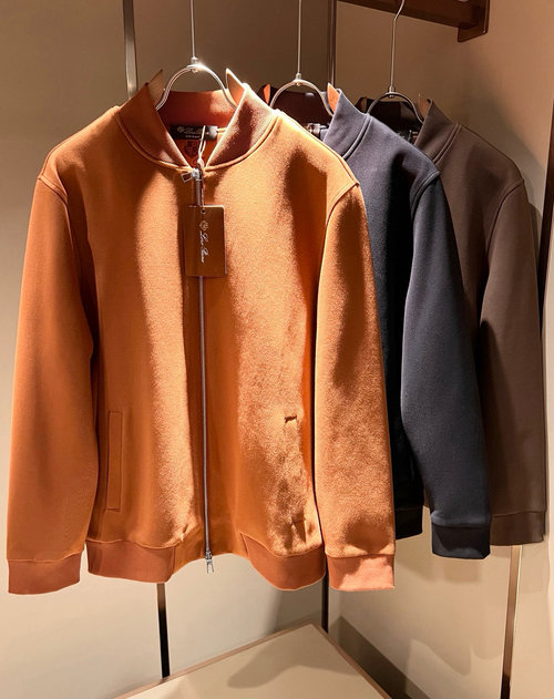 Loro Piana Leisure Jacket with Embroidery Logo and Windproof