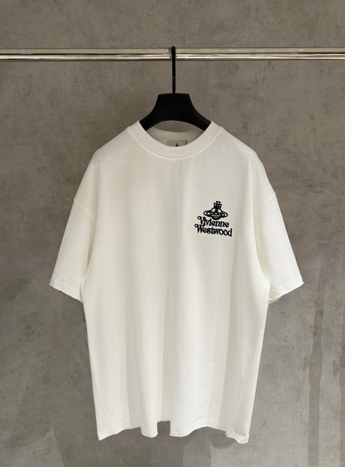 Vivienne Westhood Embroidered Short Sleeve T-Shirt with Premium Fabric