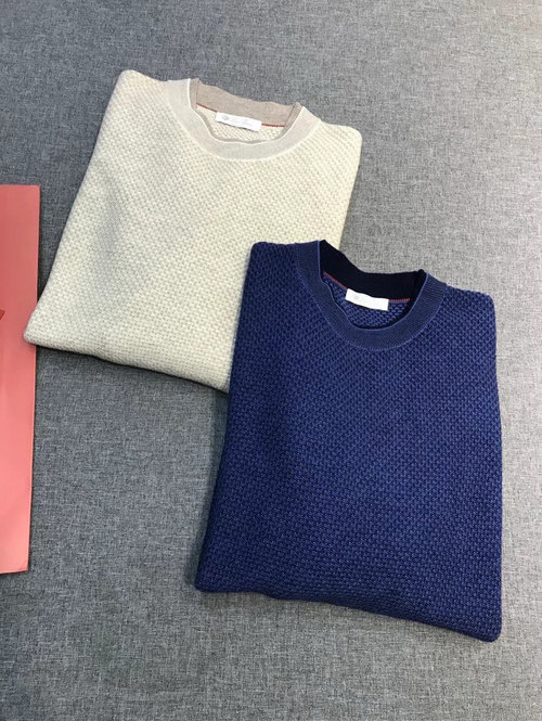 Loro Piana Luxury Imported Jacquard Wool Sweater