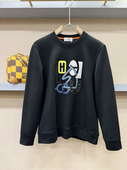 Hermes Classic Logo Wool Long-sleeved Sweatshirt