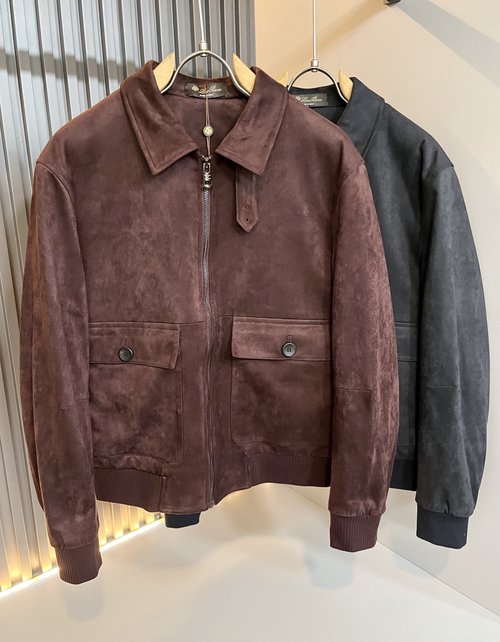 Loro Piana Soft Down Jacket with Windproof Design and Luxury Details