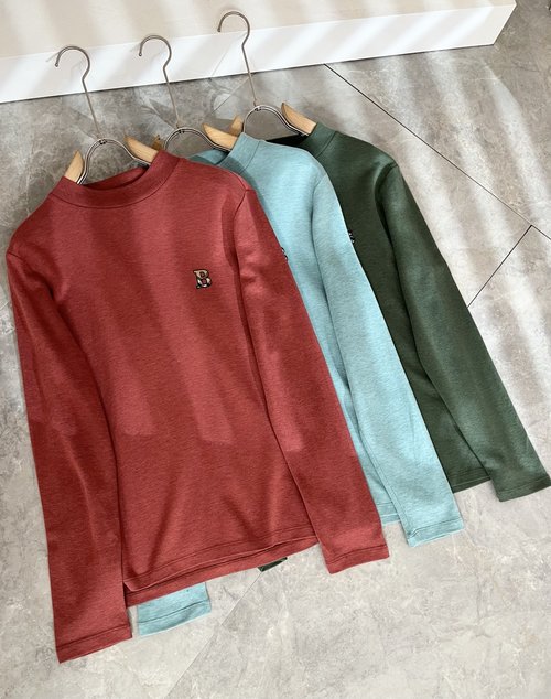 Burberry Premium Long-Sleeve Top with Logo Pressing