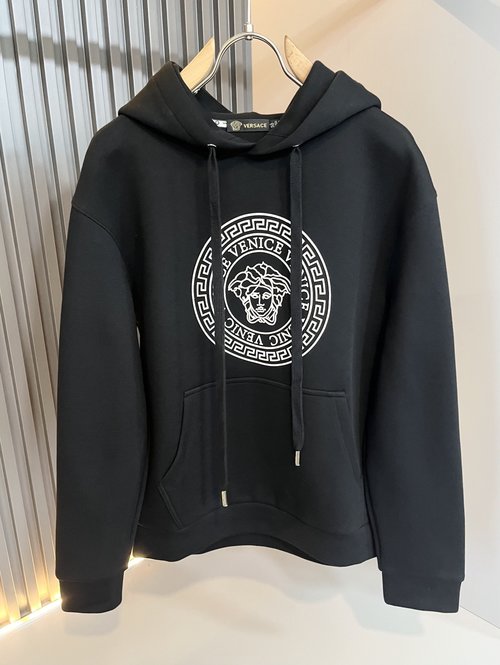 Versace Cotton Hoodie with Medusa Logo Design