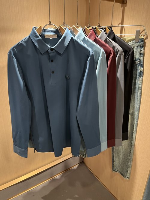 Bottega Veneta Solid Color High-Quality Polo Shirt with Logo