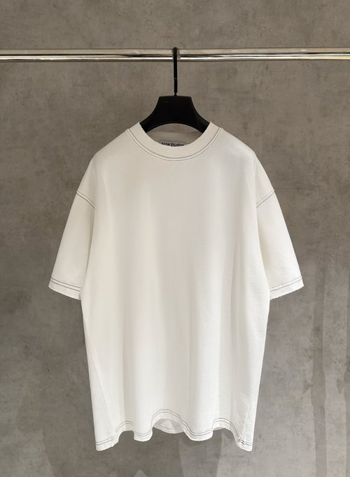 Acne Studios Embroidered Heavyweight T-Shirt with Wash and Abrasion Treatment