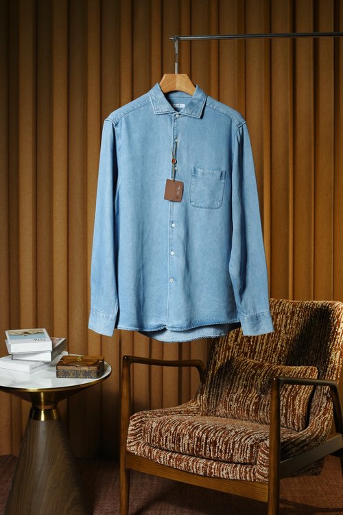 Loro Piana Anti-wrinkle and Stylish Denim Shirt