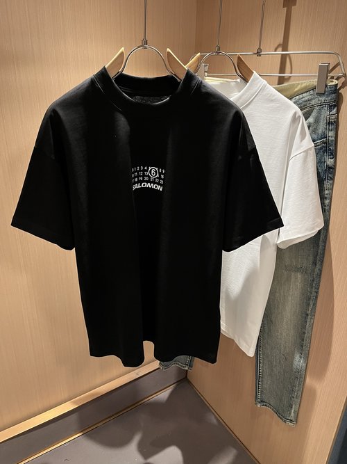 Maison Margiela Casual Short-Sleeve Logo-Printed T-Shirt