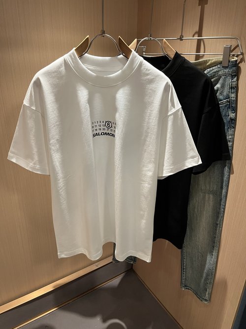 Maison Margiela Casual Short-Sleeve Logo-Printed T-Shirt