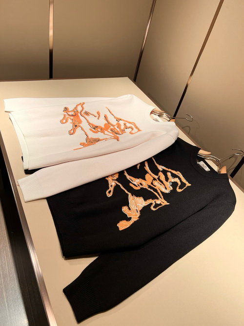 Hermes Upgraded Knit Wool Sweater with H Logo