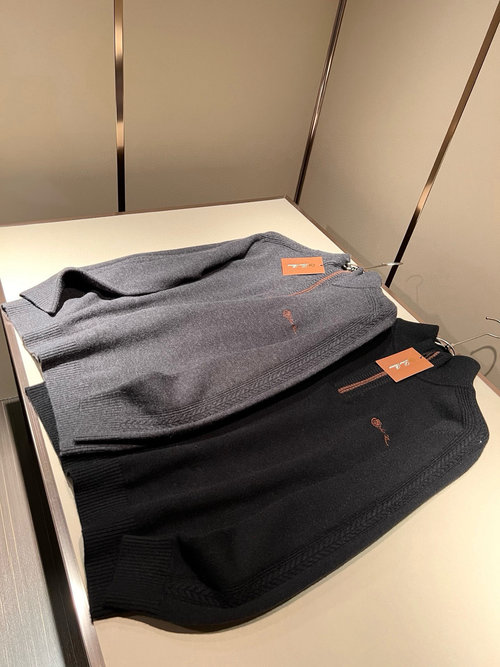 Loro Piana Knitted Wool Cardigan with Chest Logo