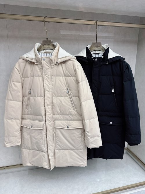 Loewe Warm Down Jacket with Removable Hood and Premium Details