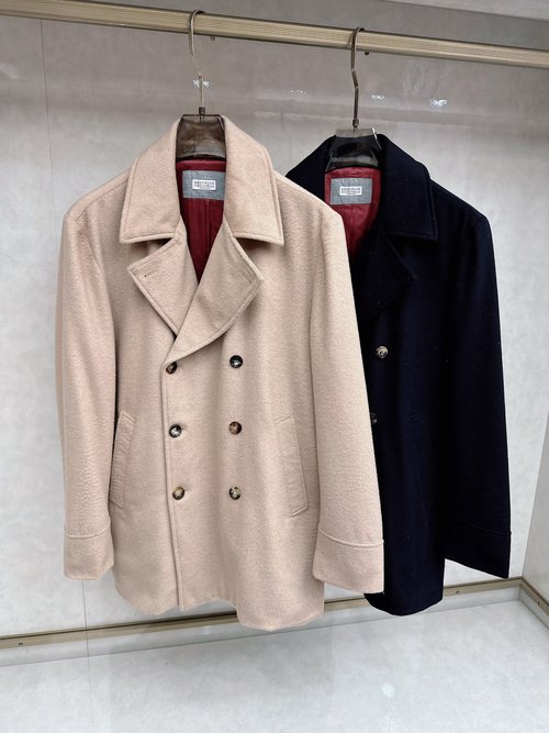 Loewe Double-breasted Cashmere Wool Overcoat in Elegant Style