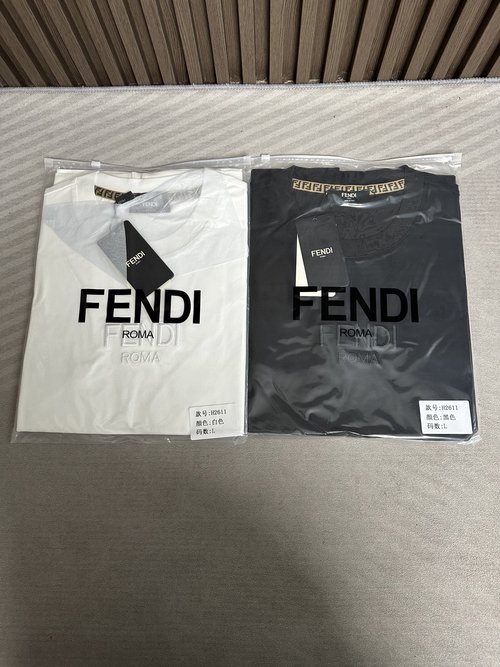 Fendi Round-Neck Short-Sleeve T-Shirt, Silk-Smooth and Breathable