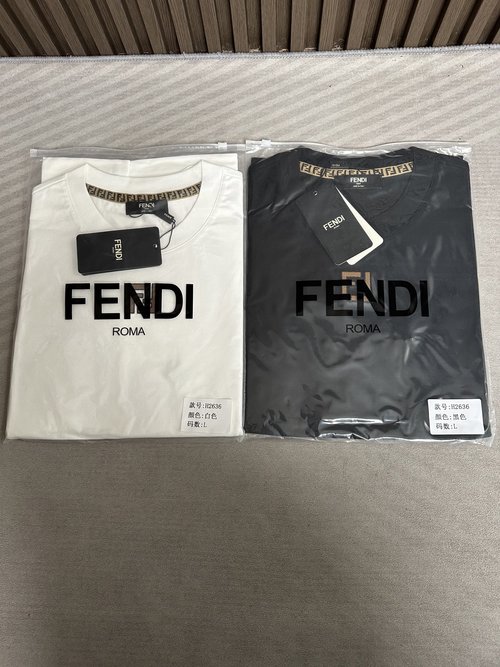 Fendi Round-Neck Short-Sleeve T-Shirt, Silk-Smooth and Body-Fitting