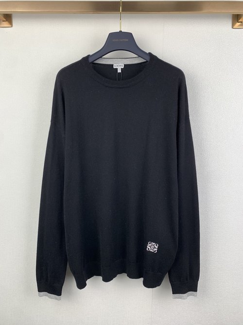 Versace Comfortable Blend Embroidered Logo Sweater