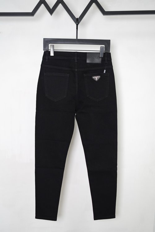 Prada Prada Triangle Logo Denim Jeans, Superior Quality
