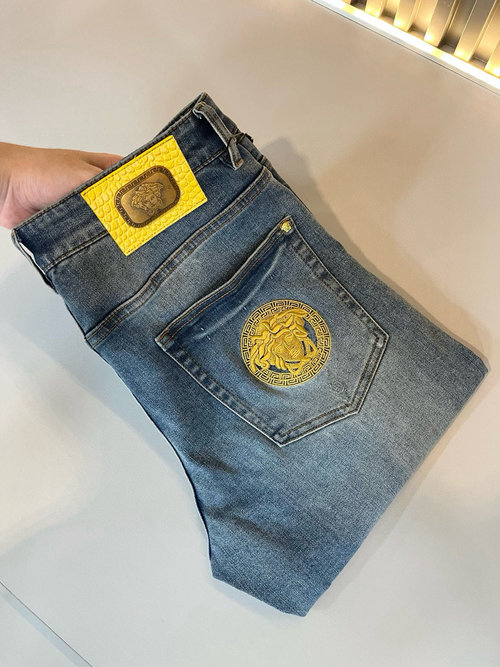 Versace Classic Casual Jeans with Brand Logos