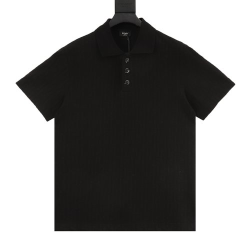 Fendi FF Jacquard Short-Sleeve Polo Shirt