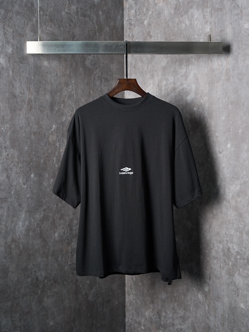 Balenciaga 3B Letter Embroidery Round Neck Short Sleeve T-Shirt