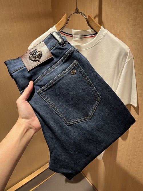 Prada Premium Imported Cotton Casual Pants with Leather Logo