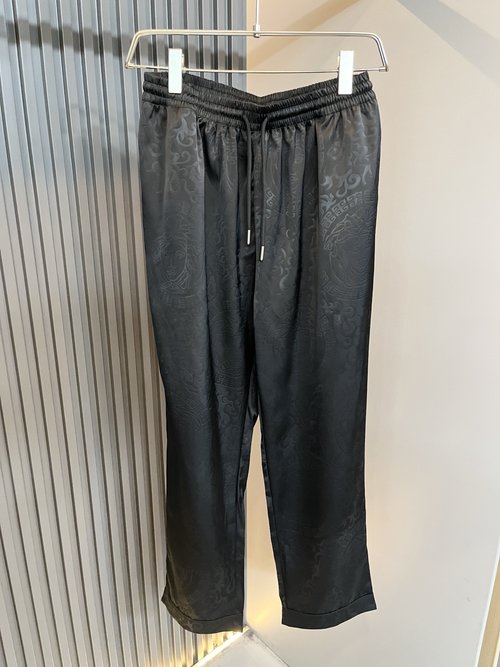 Versace Exquisite Lettered Logo Silk Pajama Set