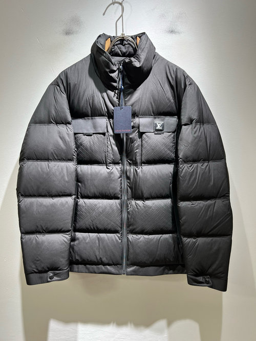 Louis Vuitton Custom Nylon Jacket with Geometric Design Elements