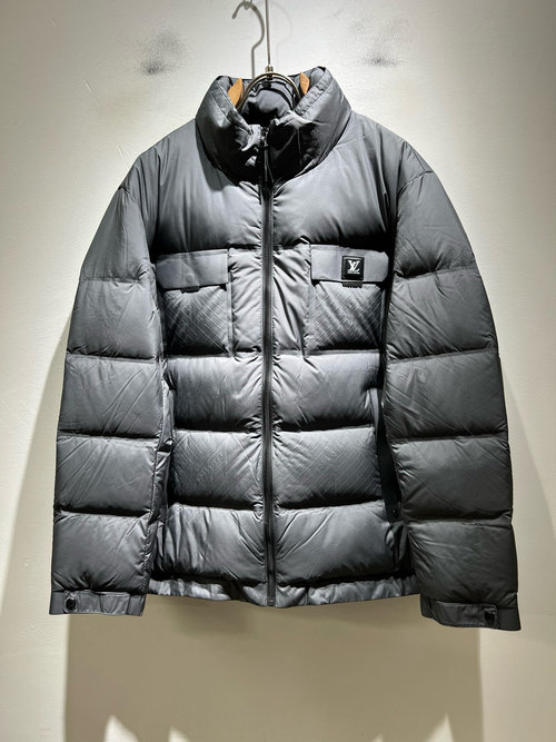 Louis Vuitton Custom Nylon Jacket with Geometric Design Elements