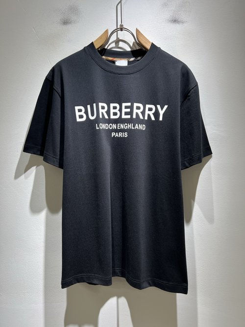 Burberry Cotton Short-Sleeve T-Shirt with Logo Pressing