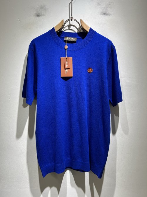 Loro Piana Comfortable Knit Short-Sleeve T-Shirt with Logo