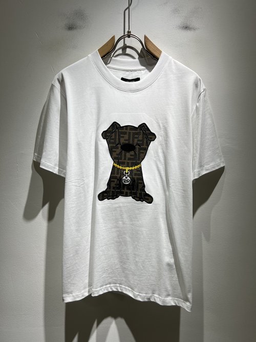 Dior Minimalist FF Logo Embroidered Short-Sleeve T-Shirt