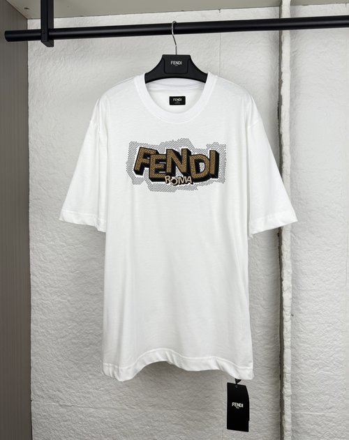 Fendi Sequined and Embroidered Short-Sleeve T-Shirt