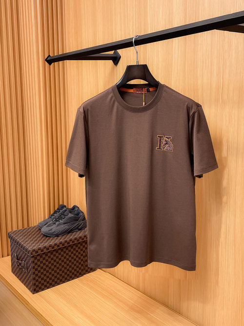 Hermes New Round Neck Short-Sleeve T-Shirt, Soft and Stylish
