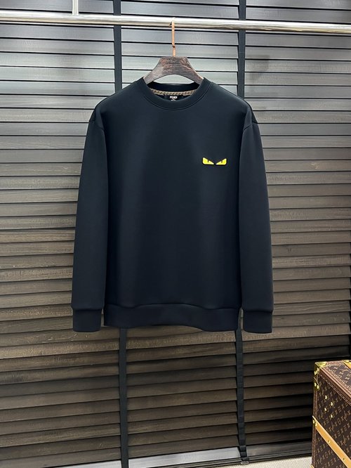 Fendi Timeless Air-Layered Crewneck Sweatshirt