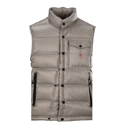 Moncler High-Density Nylon Down Vest with Reflective Logo