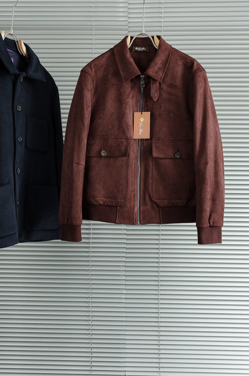 Loro Piana Premium Suede Down Jacket with Functional Design