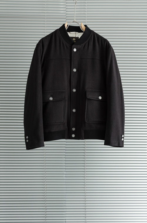 Loro Piana Classic Wool Blend Down Jacket with Checked Lining