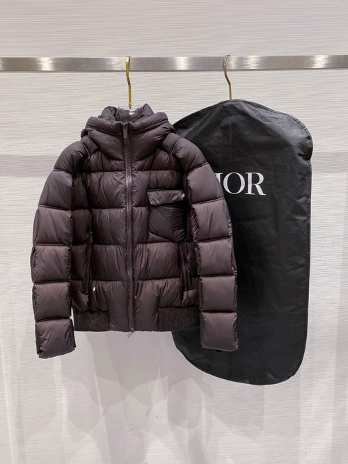Dior Stylish Down Jacket with Small Logo, Warm and Slim