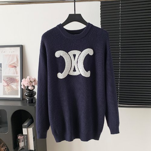 Celine Versatile Round-Neck Knit Sweater