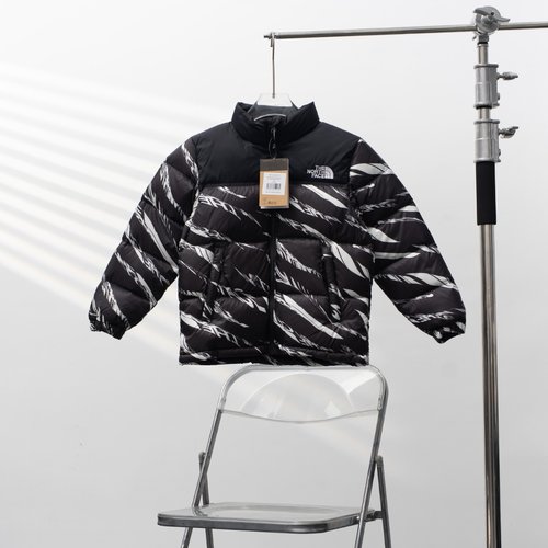 The North Face Factory Direct TNF Children s Zebra Print Down Jacket in Black and White