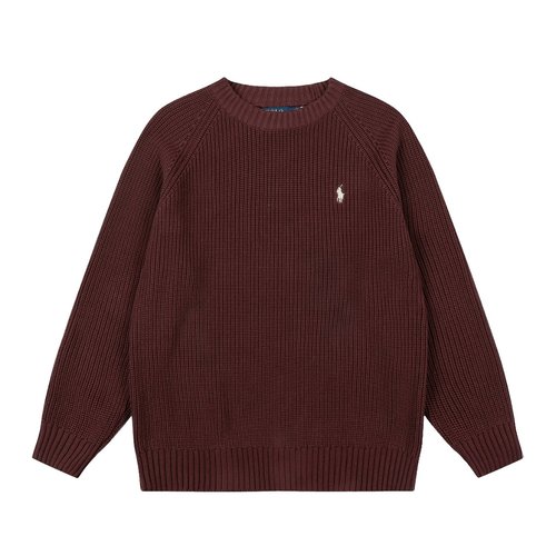 Polo Ralph Lauren Classic Round Neck Knit Sweater with Horse Logo