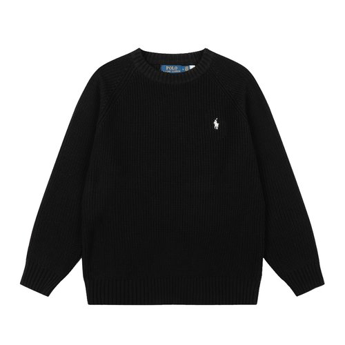 Polo Ralph Lauren Classic Round Neck Embroidered Knit Sweater in Multiple Colors