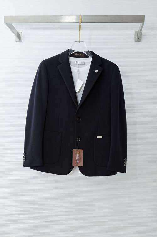 Loro Piana Stylish and Comfortable Wool - Blend Knit Casual Blazer