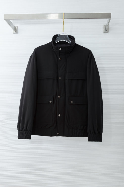 Loro Piana Classic Wool Blend Down Jacket with Retro Appeal