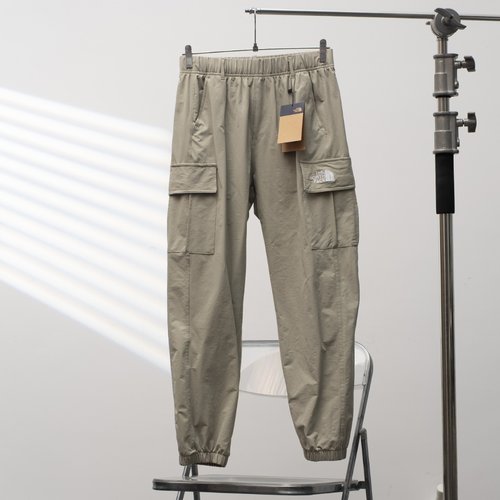 The North Face Embroidered Cuffed Work Pants in Khaki