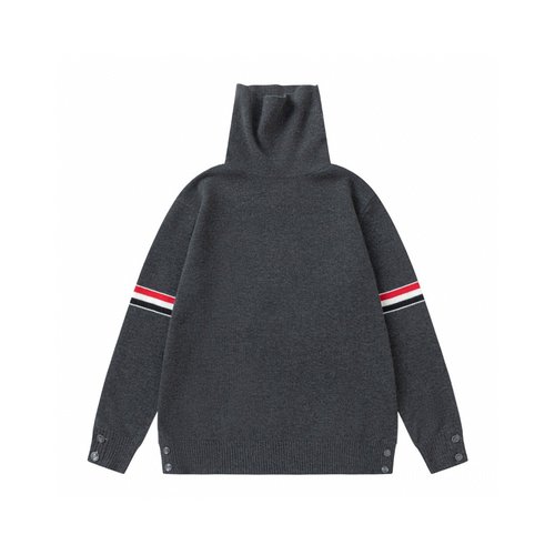 Thom Bn Kids Turtleneck Sweater Red White Blue Stripes Wool Silk Blend