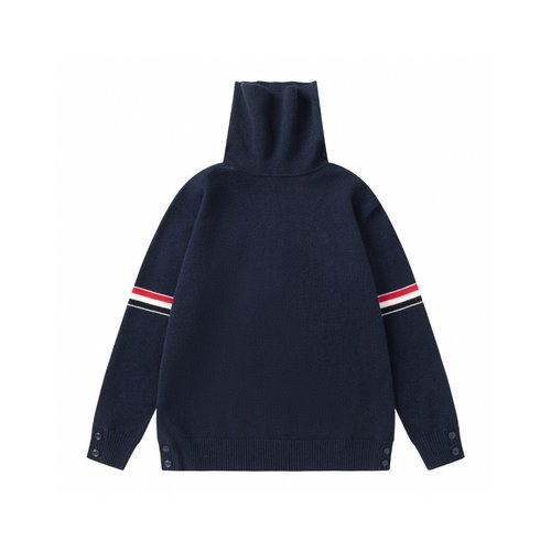 Thom Bn Unisex Kids Turtleneck Sweater Red White Blue Stripes 