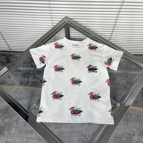 Burberry Kids Cotton T-Shirt with Print & Embroidery