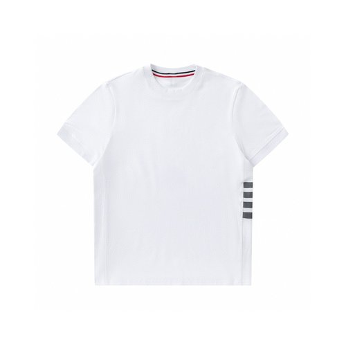 Thom Bn Unisex Kids 4-Stripes Colorblock Cotton Piqué Tee