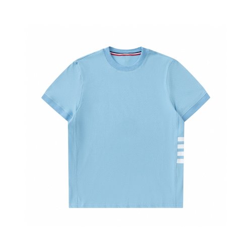 Thom Bn High-End Kids Four-Stripe Color-Blocked Cotton Pique T-Shirt